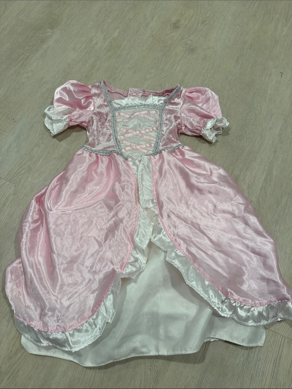 Melissa and Doug Pink Princess Dress-Up Costume with Silver Trim - Kids